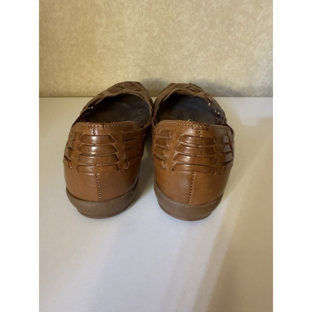 Natural Soul Shoes Womens 6M Grandeur Leather Woven Fisherman Boho Flats Festive - Picture 3 of 11